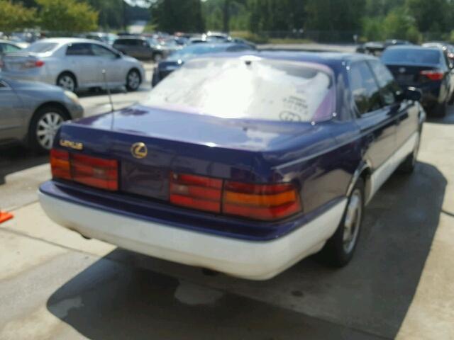 JT8UF11E3R0200298 - 1994 LEXUS LS PURPLE photo 4