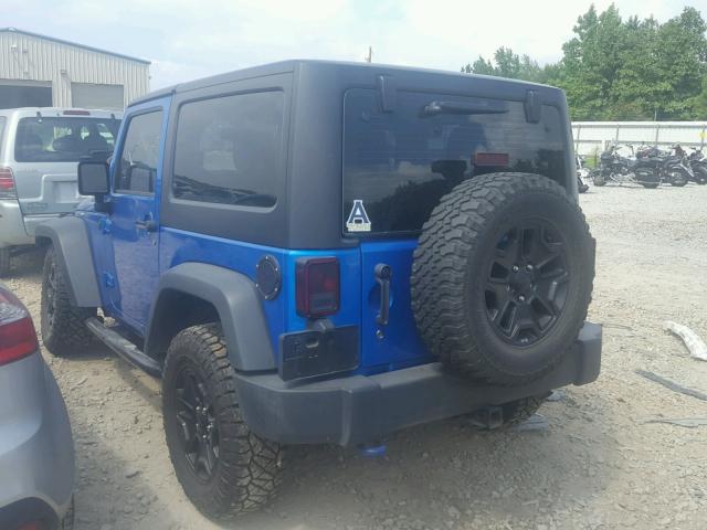 1C4AJWAG2FL504878 - 2015 JEEP WRANGLER S BLUE photo 3