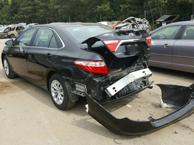 4T4BF1FK7FR490459 - 2015 TOYOTA CAMRY BLACK photo 3