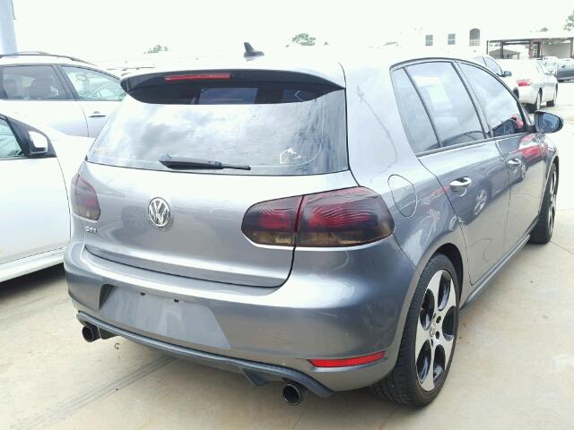 WVWHV7AJ0AW172807 - 2010 VOLKSWAGEN GTI GRAY photo 4