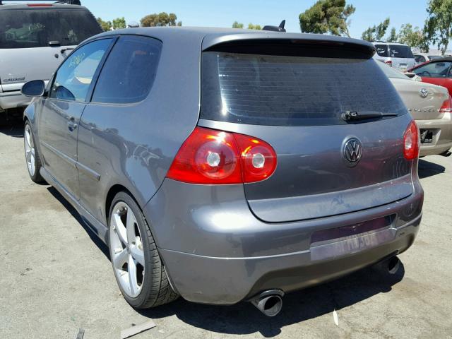 WVWEV71K46W107784 - 2006 VOLKSWAGEN NEW GTI GRAY photo 3