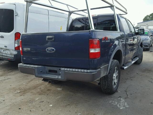 1FTPW14514KB28363 - 2004 FORD F150 SUPER BLUE photo 4