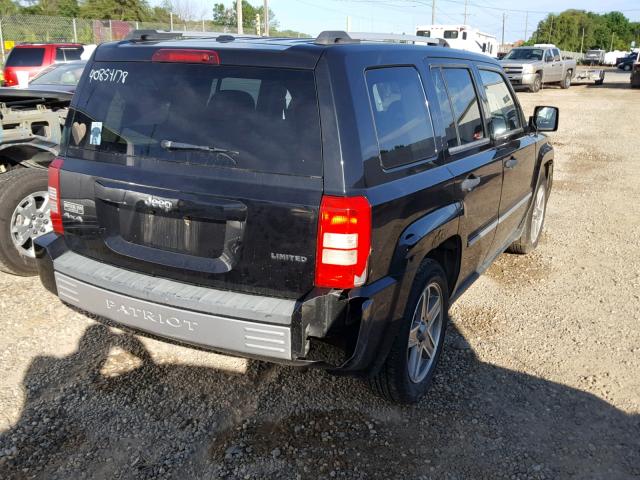 1J8FF48W28D526894 - 2008 JEEP PATRIOT LI BLACK photo 4