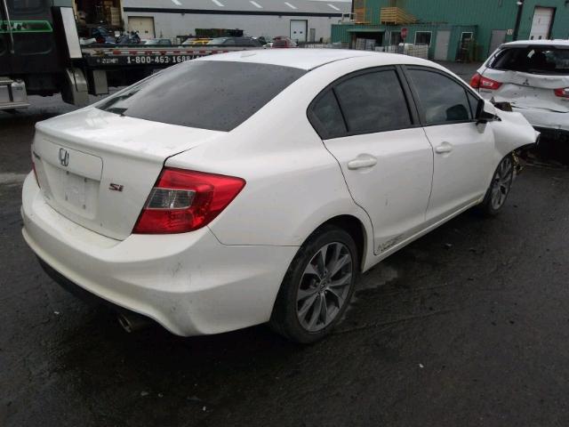 2HGFB6E58CH200105 - 2012 HONDA CIVIC SI WHITE photo 4