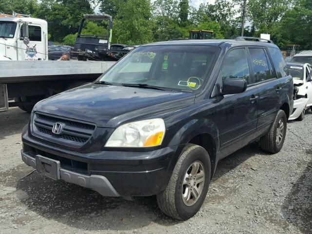 2HKYF18473H522677 - 2003 HONDA PILOT EX BLACK photo 2