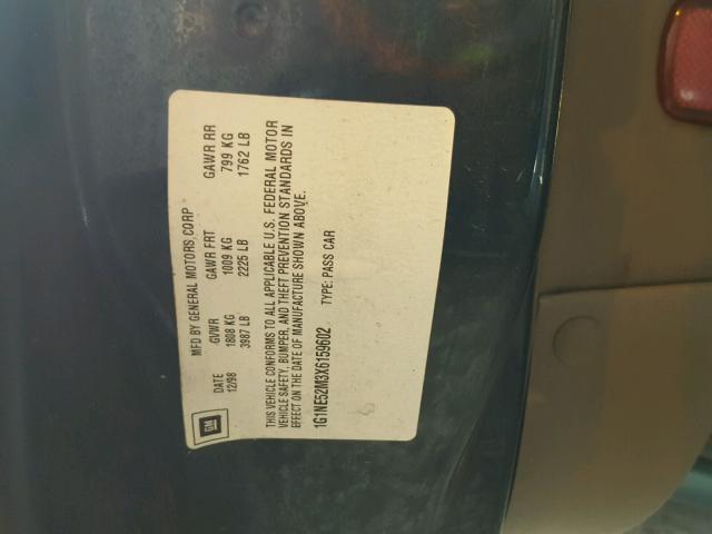 1G1NE52M3X6159602 - 1999 CHEVROLET MALIBU LS Жасыл фото 10