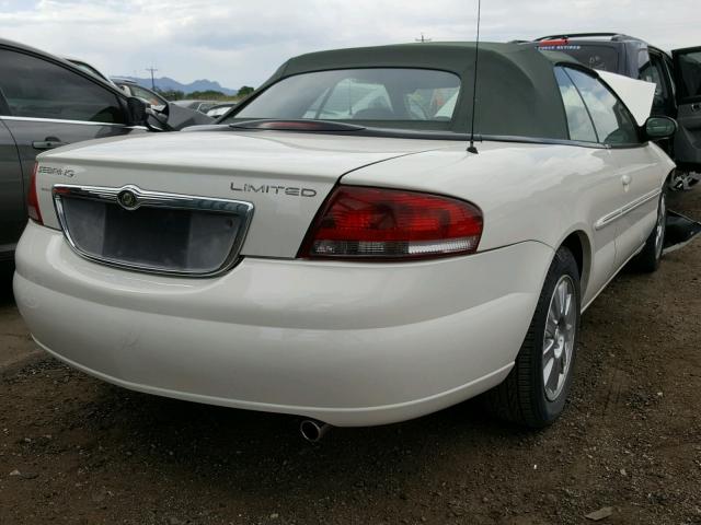 1C3EL65R34N271056 - 2004 CHRYSLER SEBRING LI WHITE photo 4