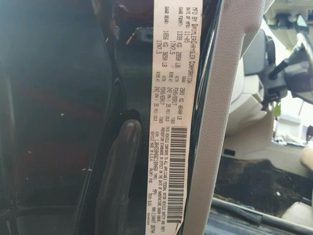 1J8HG58N66C189460 - 2006 JEEP COMMANDER BLACK photo 10