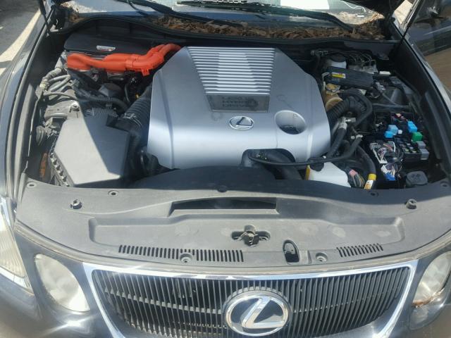 JTHBC96S875006802 - 2007 LEXUS GS 450H BLACK photo 7