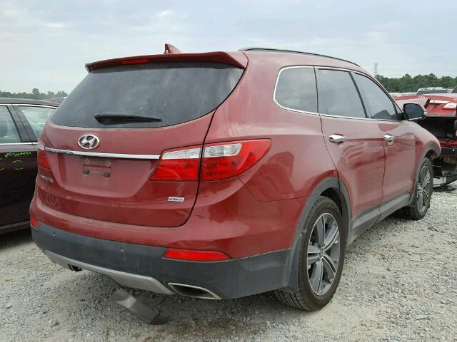 KM8SR4HF8GU132792 - 2016 HYUNDAI SANTA FE S RED photo 4