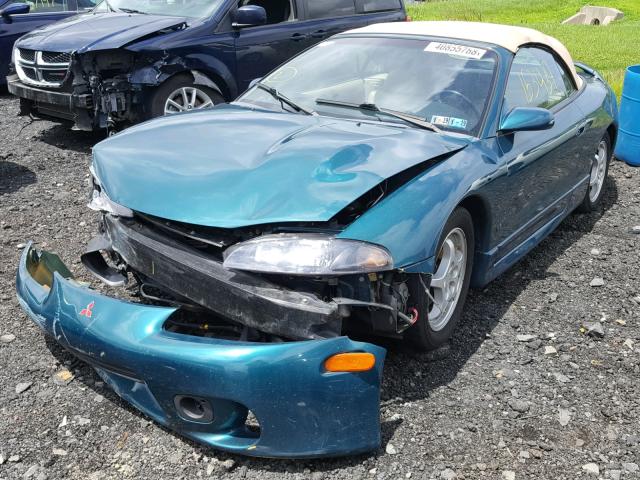 4A3AX55F1VE068955 - 1997 MITSUBISHI ECLIPSE SP GREEN photo 2