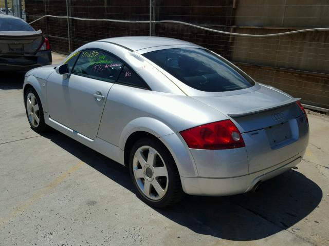 TRUWC28N721001288 - 2002 AUDI TT QUATTRO SILVER photo 3