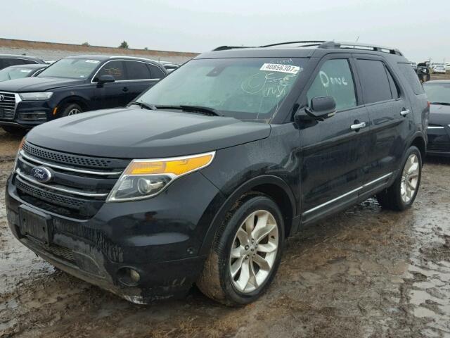 1FM5K8F8XEGB00774 - 2014 FORD EXPLORER BLACK photo 2