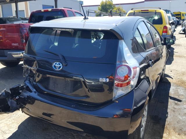 JTDKDTB37D1552309 - 2013 TOYOTA PRIUS C BLACK photo 4