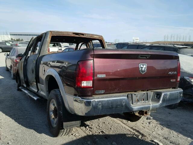 3C6UD5FL3CG228778 - 2012 DODGE RAM 2500 L MAROON photo 3