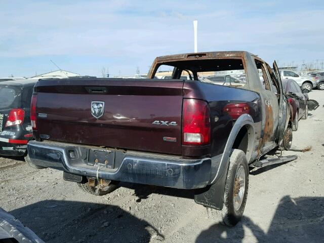 3C6UD5FL3CG228778 - 2012 DODGE RAM 2500 L MAROON photo 4