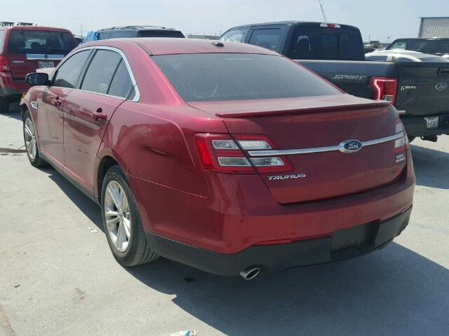 1FAHP2E89EG140626 - 2014 FORD TAURUS SEL RED photo 3