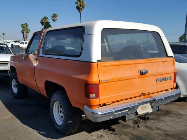 1GNEV18K8JF168073 - 1988 CHEVROLET BLAZER V10 ORANGE photo 3