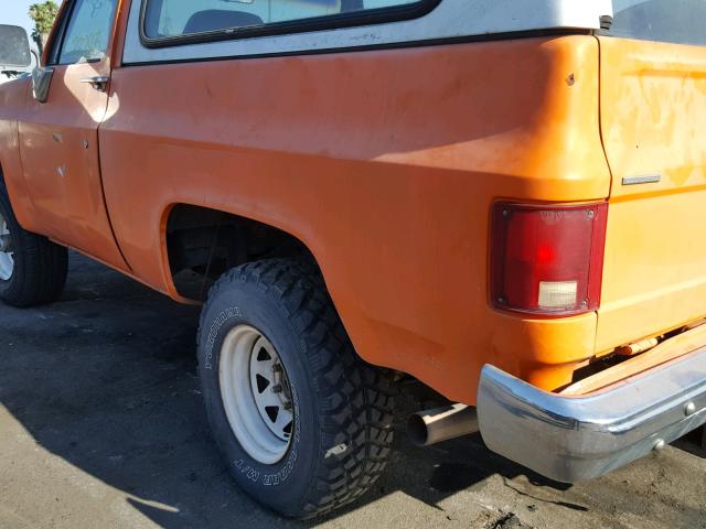 1GNEV18K8JF168073 - 1988 CHEVROLET BLAZER V10 ORANGE photo 9