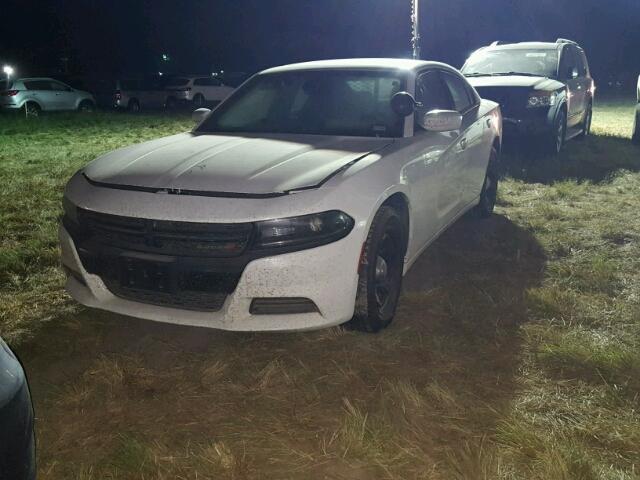 2C3CDXAT9FH906904 - 2015 DODGE CHARGER WHITE photo 2