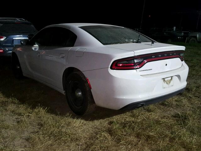 2C3CDXAT9FH906904 - 2015 DODGE CHARGER WHITE photo 3