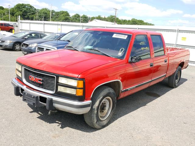 1GTGC33F1WF051388 - 1998 GMC SIERRA C35 RED photo 2