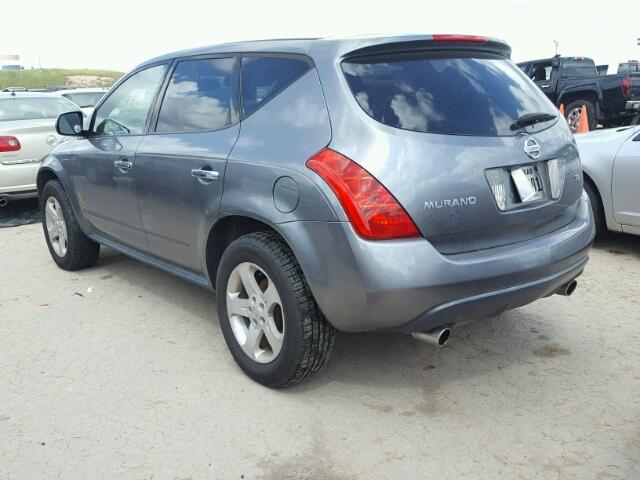 JN8AZ08T35W307406 - 2005 NISSAN MURANO GRAY photo 3