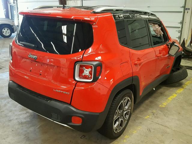 ZACCJADT5FPB30685 - 2015 JEEP RENEGADE L RED photo 4