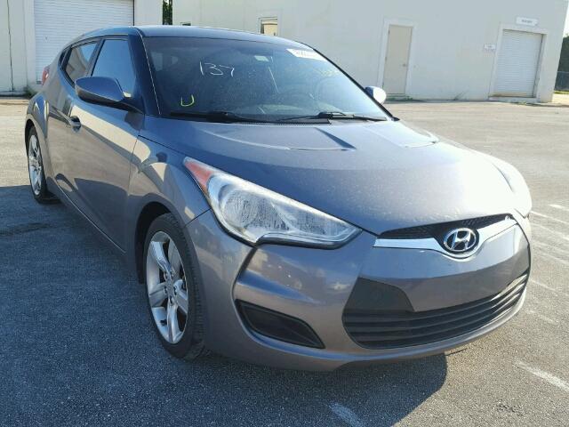 KMHTC6AD8DU129073 - 2013 HYUNDAI VELOSTER GRAY photo 1