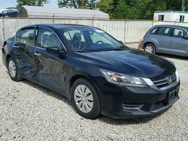 1HGCR2F39EA213595 - 2014 HONDA ACCORD LX BLACK photo 1