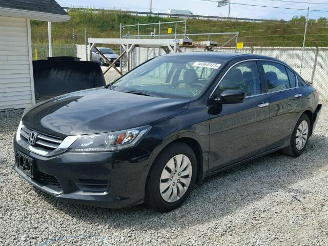 1HGCR2F39EA213595 - 2014 HONDA ACCORD LX BLACK photo 2