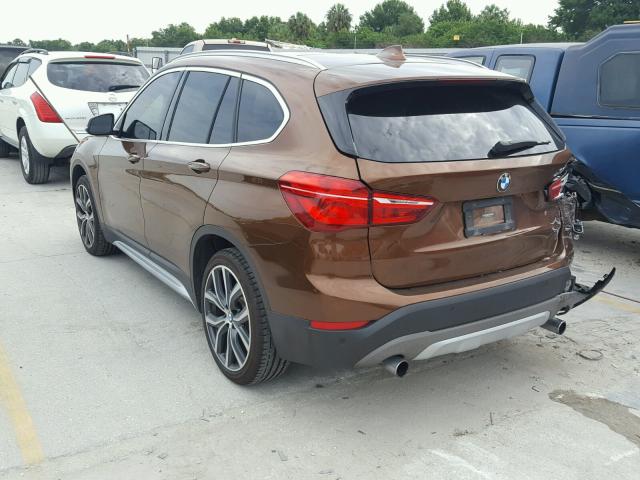 WBXHT3C31H5F69770 - 2017 BMW X1 XDRIVE2 BROWN photo 3