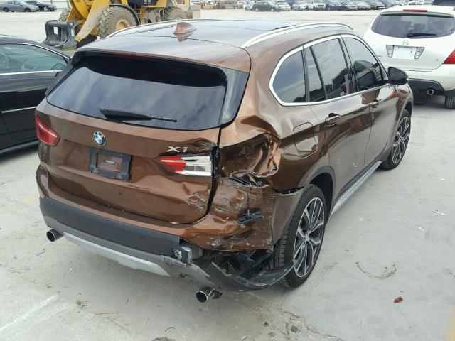 WBXHT3C31H5F69770 - 2017 BMW X1 XDRIVE2 BROWN photo 4