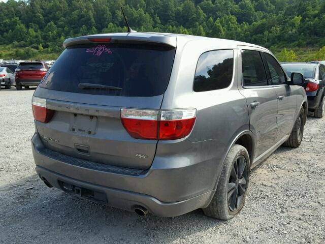 1C4SDJCT6CC147600 - 2012 DODGE DURANGO R/ GRAY photo 4