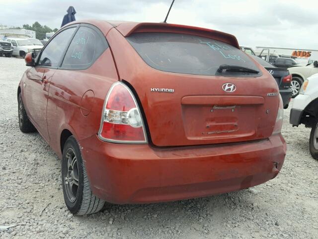 KMHCM3AC9AU180628 - 2010 HYUNDAI ACCENT BLU ORANGE photo 3