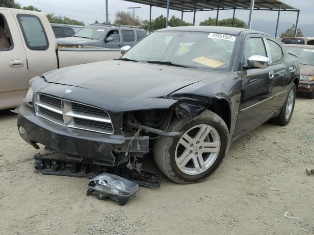 2B3KA53H07H834572 - 2007 DODGE CHARGER BLACK photo 2