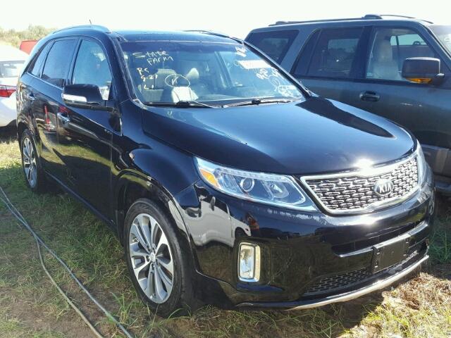 5XYKW4A76EG550184 - 2014 KIA SORENTO BLACK photo 1