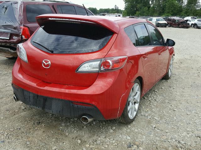 JM1BL1H38A1335104 - 2010 MAZDA SPEED 3 RED photo 4