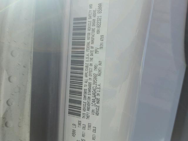 1C4AJWAG4CL205002 - 2012 JEEP WRANGLER S WHITE photo 10