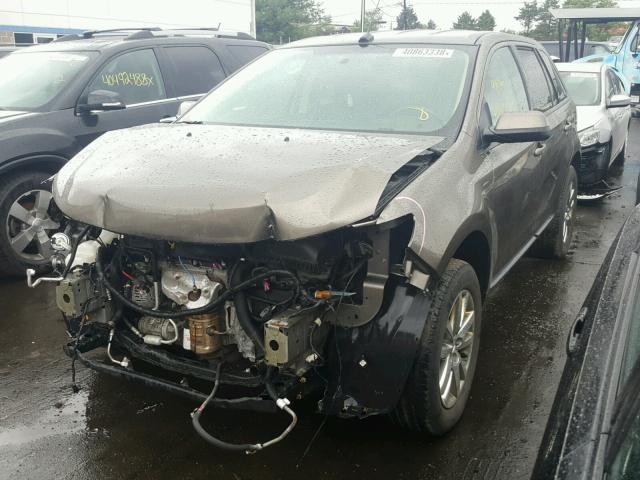 2FMDK4JC7CBA72498 - 2012 FORD EDGE SEL CHARCOAL photo 2