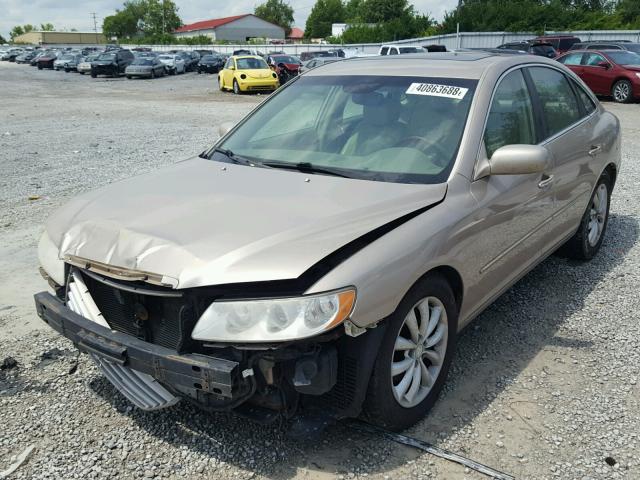 KMHFC46F96A053248 - 2006 HYUNDAI AZERA SE BEIGE photo 2