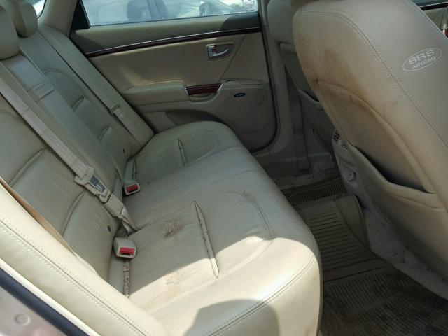 KMHFC46F96A053248 - 2006 HYUNDAI AZERA SE BEIGE photo 6