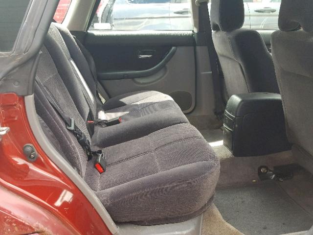 4S3BH625447304880 - 2004 SUBARU LEGACY L S RED photo 6