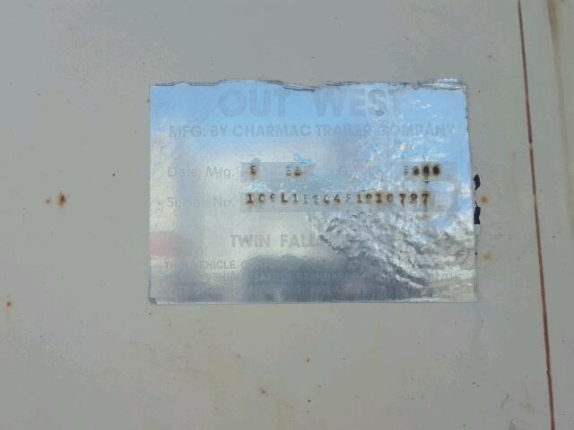 1C9L18204F1216727 - 1985 HRSE TRAILER SILVER photo 10