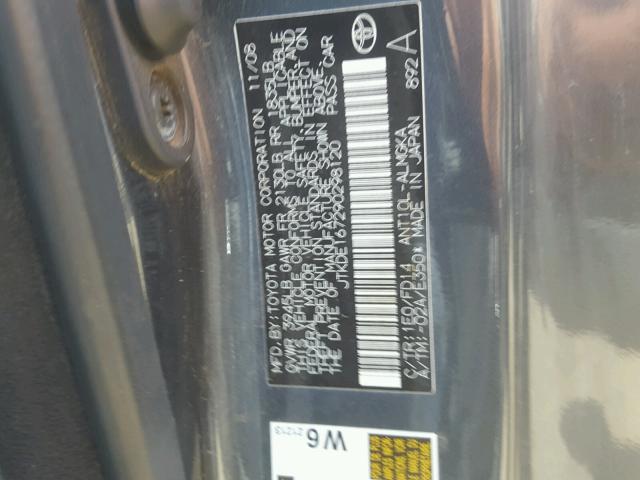 JTKDE167290298120 - 2009 TOYOTA SCION TC 石墨色 照片 10