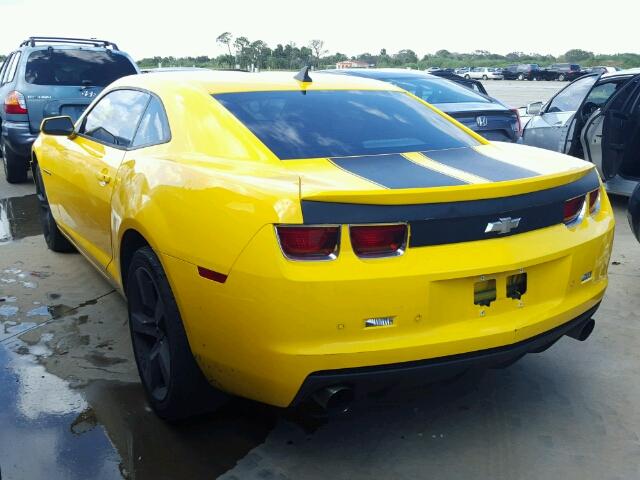 2G1FF1ED6B9134586 - 2011 CHEVROLET CAMARO YELLOW photo 3