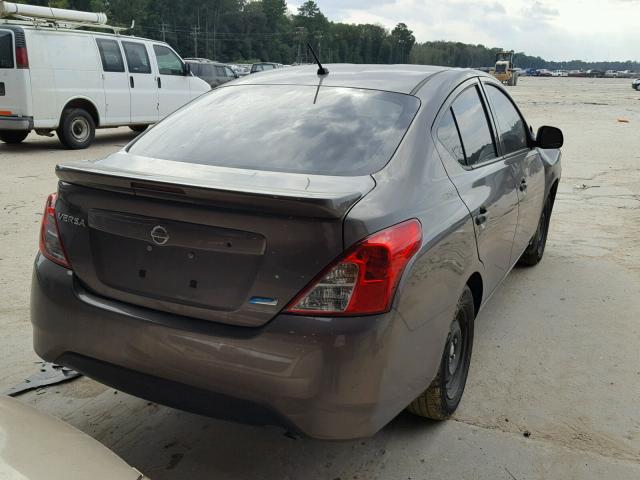 3N1CN7AP8FL901683 - 2015 NISSAN VERSA S GRAY photo 4