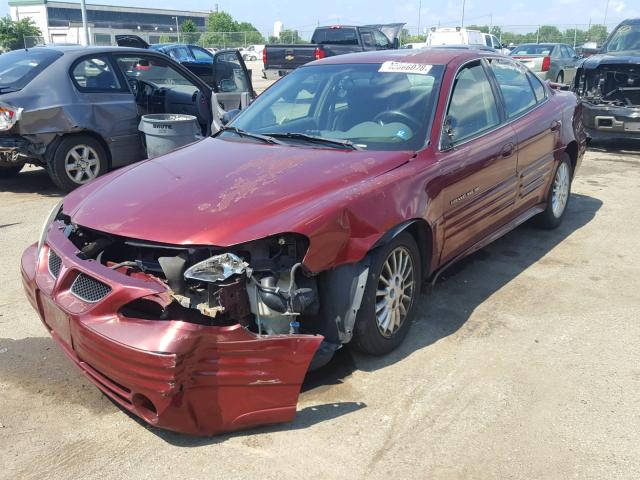 1G2NF52E51M655165 - 2001 PONTIAC GRAND AM S Bordo foto 2