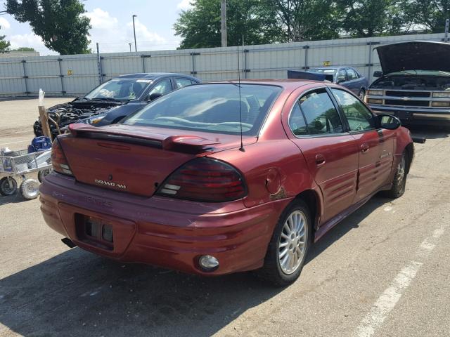 1G2NF52E51M655165 - 2001 PONTIAC GRAND AM S Bordo foto 4