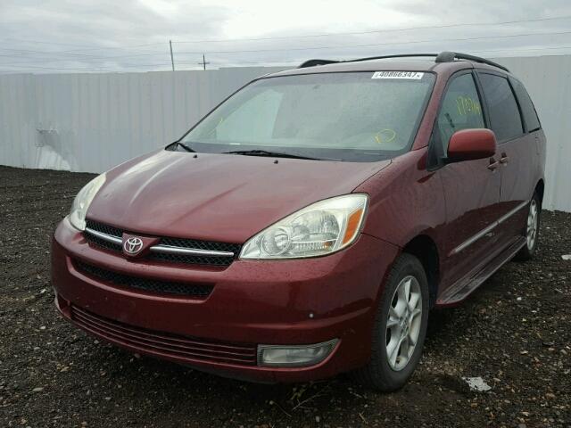 5TDBA22C84S009329 - 2004 TOYOTA SIENNA XLE MAROON photo 2